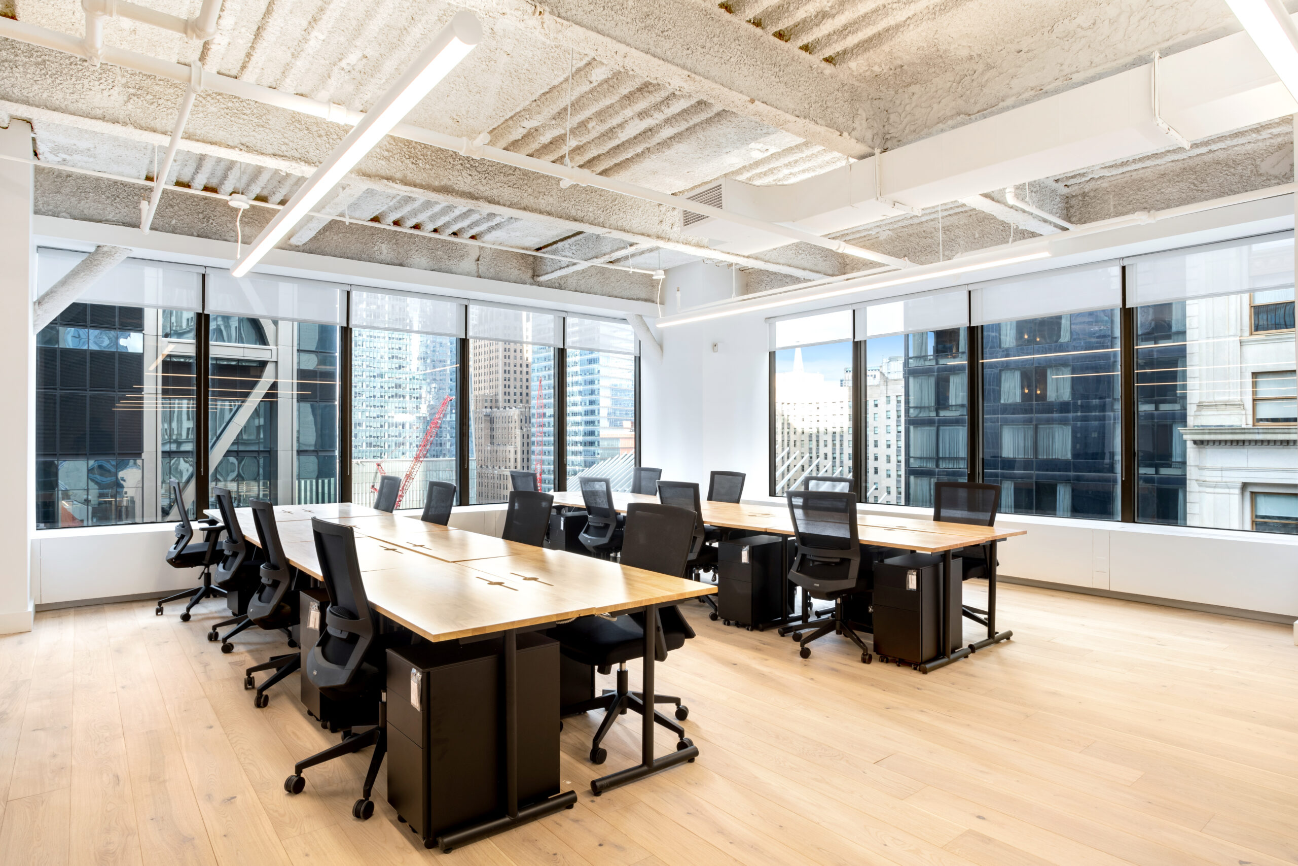 wework office space at 22 Cortlandt with conference tables